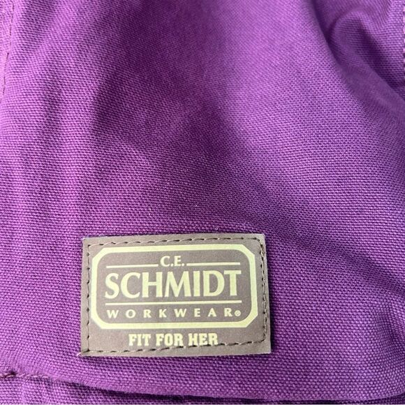 C.E. Schmidt Workwear For Her Sherpa Lined Canvas Coat Barn Coat Purple Medium - Picture 5 of 11